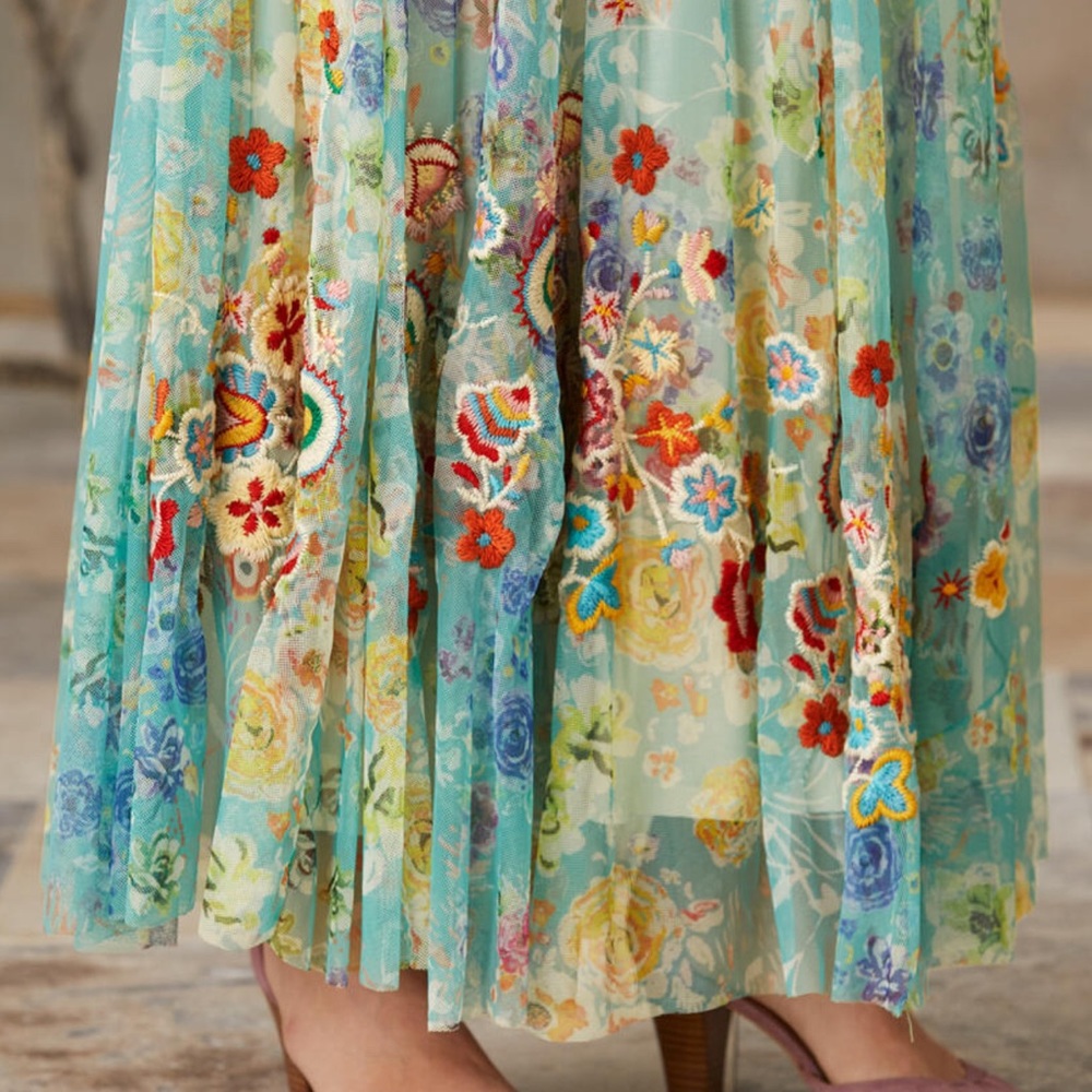 Johnny Was “Forever Flower Mesh Dress”. Size S. New with tags. - Picture 5 of 7